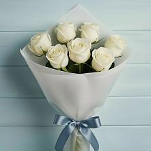 Букет 7 Белых роз Эдлесс Лав #REPLACE_PRED# Светлом Саратовской области