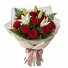 Букет цветов из:  Лилии и Розы в Светлом Саратовской области