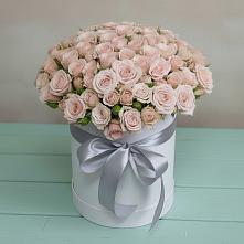 Цветочная композиция из Розы в шляпной коробке в Светлом Саратовской области