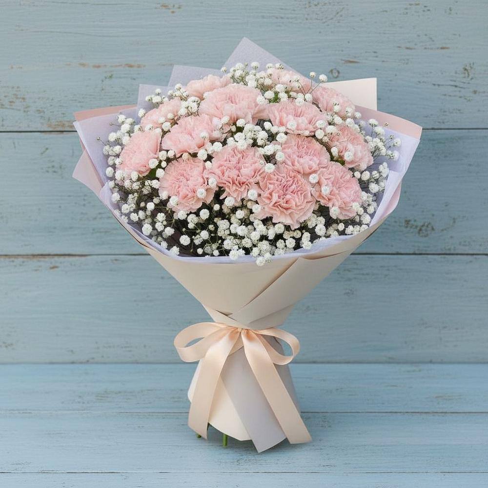 Букет цветов из: Гвоздики в Светлом Саратовской области