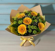 Букет цветов из:  Герберы и Хризантемы в Светлом Саратовской области