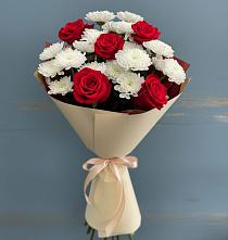 Букет цветов из:  Розы и Хризантемы в Светлом Саратовской области