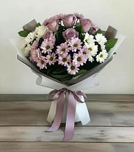 Букет цветов из:  Хризантемы и Розы #REPLACE_PRED# Светлом Саратовской области