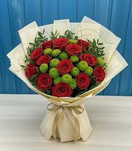 Букет цветов из:  Розы и Хризантемы в Светлом Саратовской области