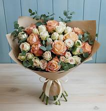 Букет цветов из:  Альстромерии и Розы #REPLACE_PRED# Светлом Саратовской области